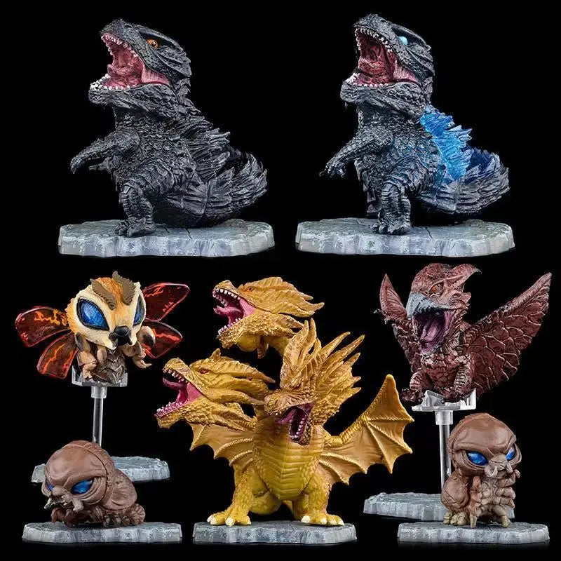 Godzilla Action Figures Ghidorah Rodan Figure Q Version Model Toy PVC Desktop Decoration Figurine Collect Children'S Toys Gift