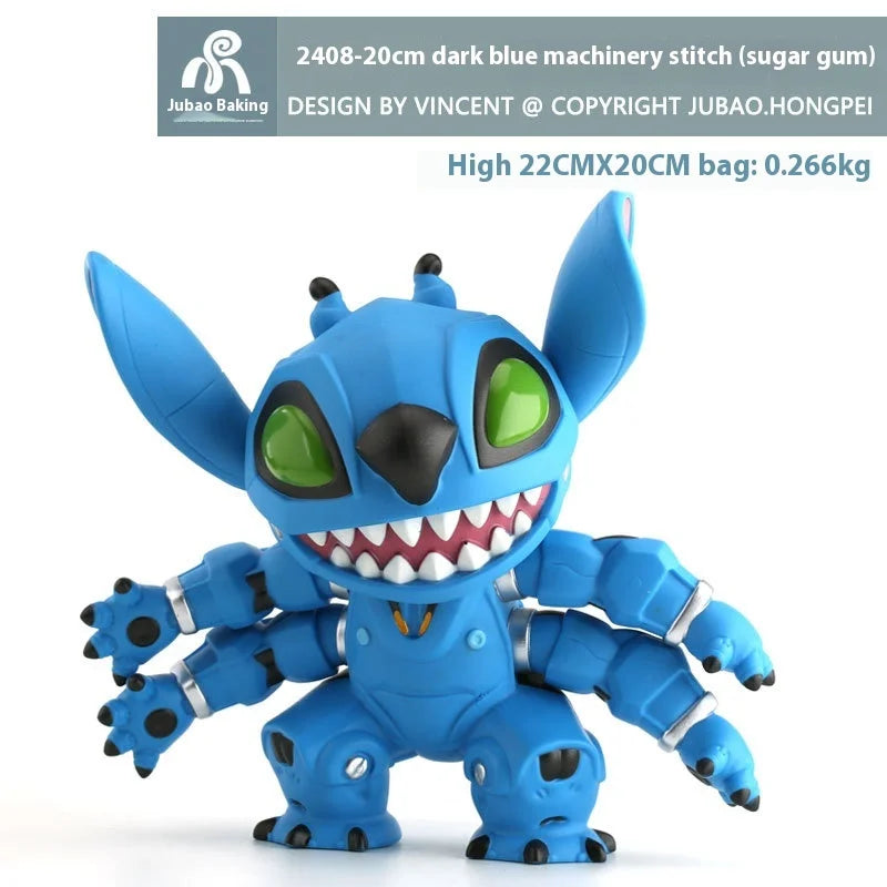 Stitch Mechanical Model Red Blue Gray Steampunk Robot Figure Anime Collectible Desktop Decor Stitch Figure Stitch Plush Toy