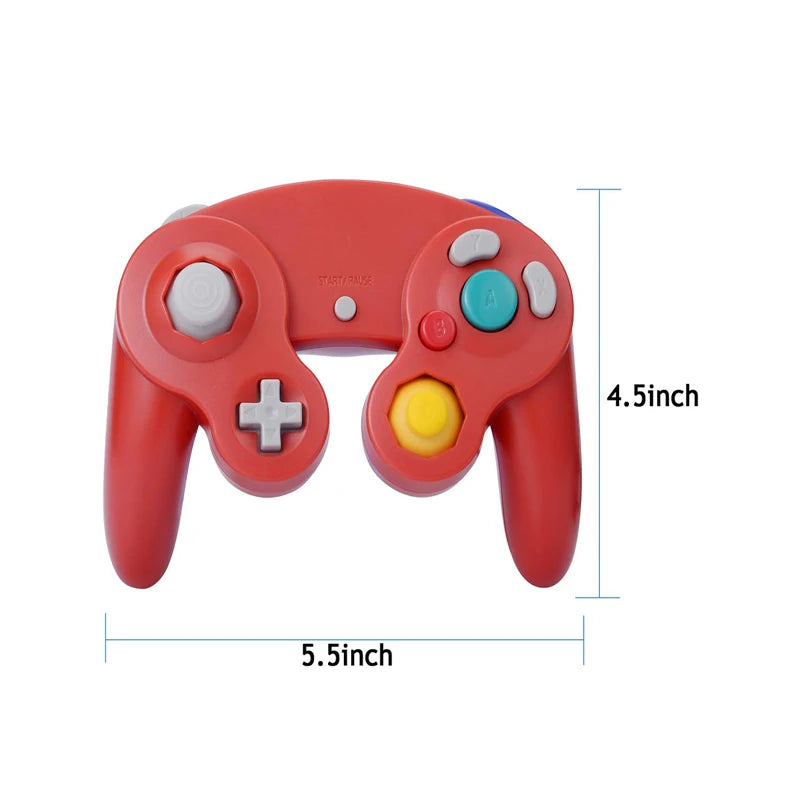 Portable Classic Wired Gaming Joypad Controller with Vibration Function Compatible with Wii NGC Gamecube Game Cube