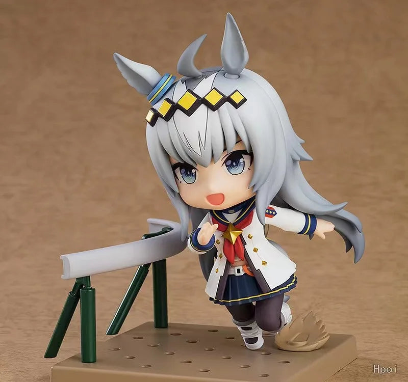10CM 2101# Pretty Derby Oguri Cap Q-version Joint Mobility Action Figure PVC Model Statue Toys Doll Desk Decor Collectible Gifts