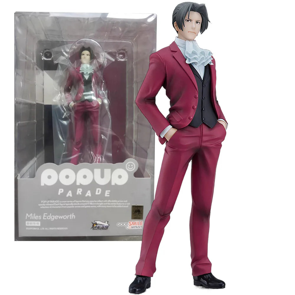 17 см аниме ас адвокат Майлс Еджуърт фигурка стоящ пост орнаменти човешка колекция от кукли декорации играчки подаръци PVC