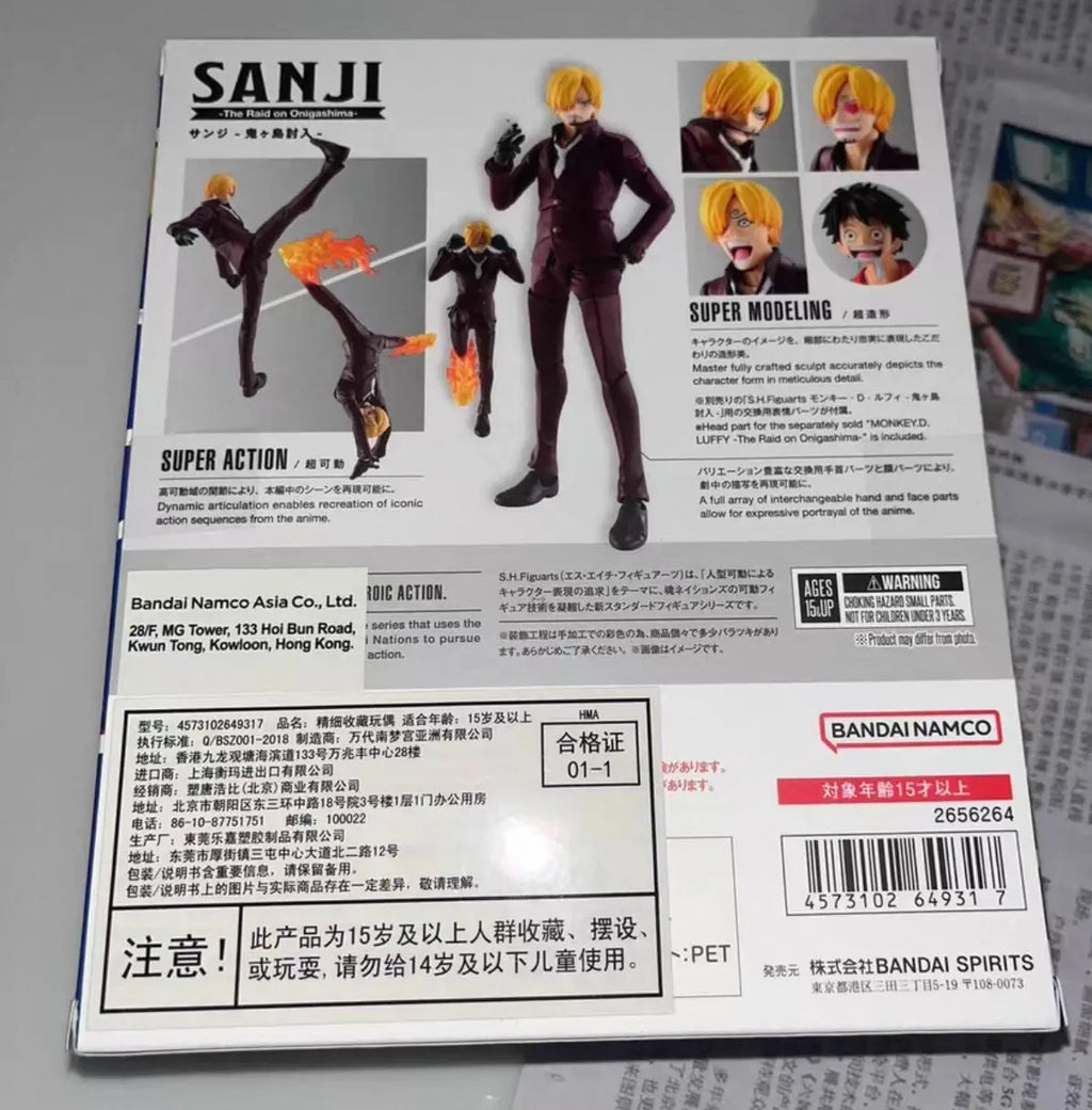 100% Original Bandai SH Figuarts SHF One Piece Sanji The Raid On Onigashima In Stock Anime Action Figure Model Toy Collection