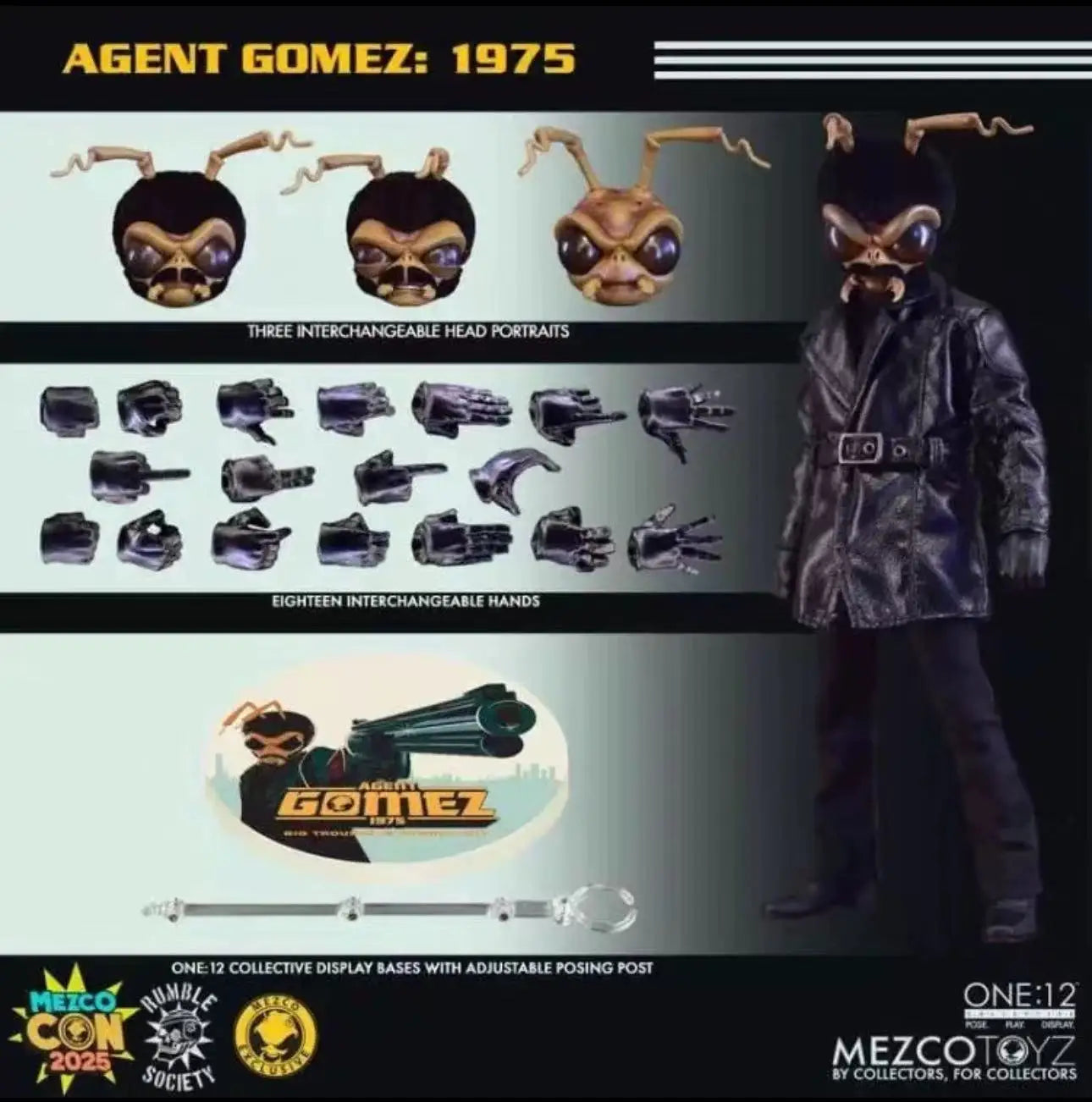 Mezco Ant-Man Agent Gomez 1975 Gold Label Limited Edition 6-inch Movable Cloth