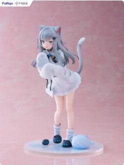 -In Stock Original F:NEX Nacho Cat 22cm Anime Decorative Cute Figure 1/7 Statue Model Collection