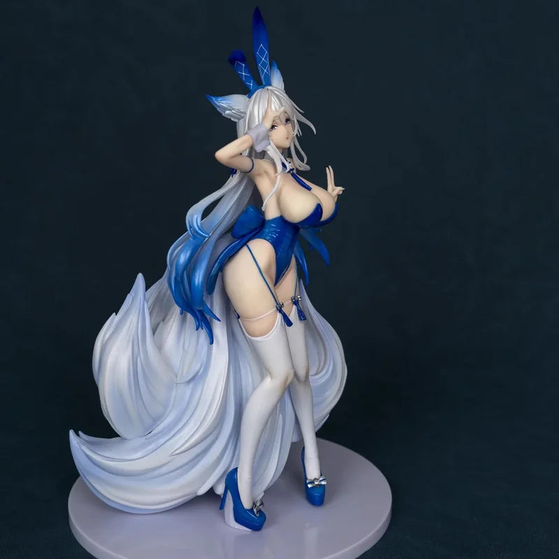 Azur Lane Shinano Dreams of the Hazy Moon 1/7 Bunny Girl GK Model Kit Translucent Skirt Twin Tails Anime Figure Decoration Gifts