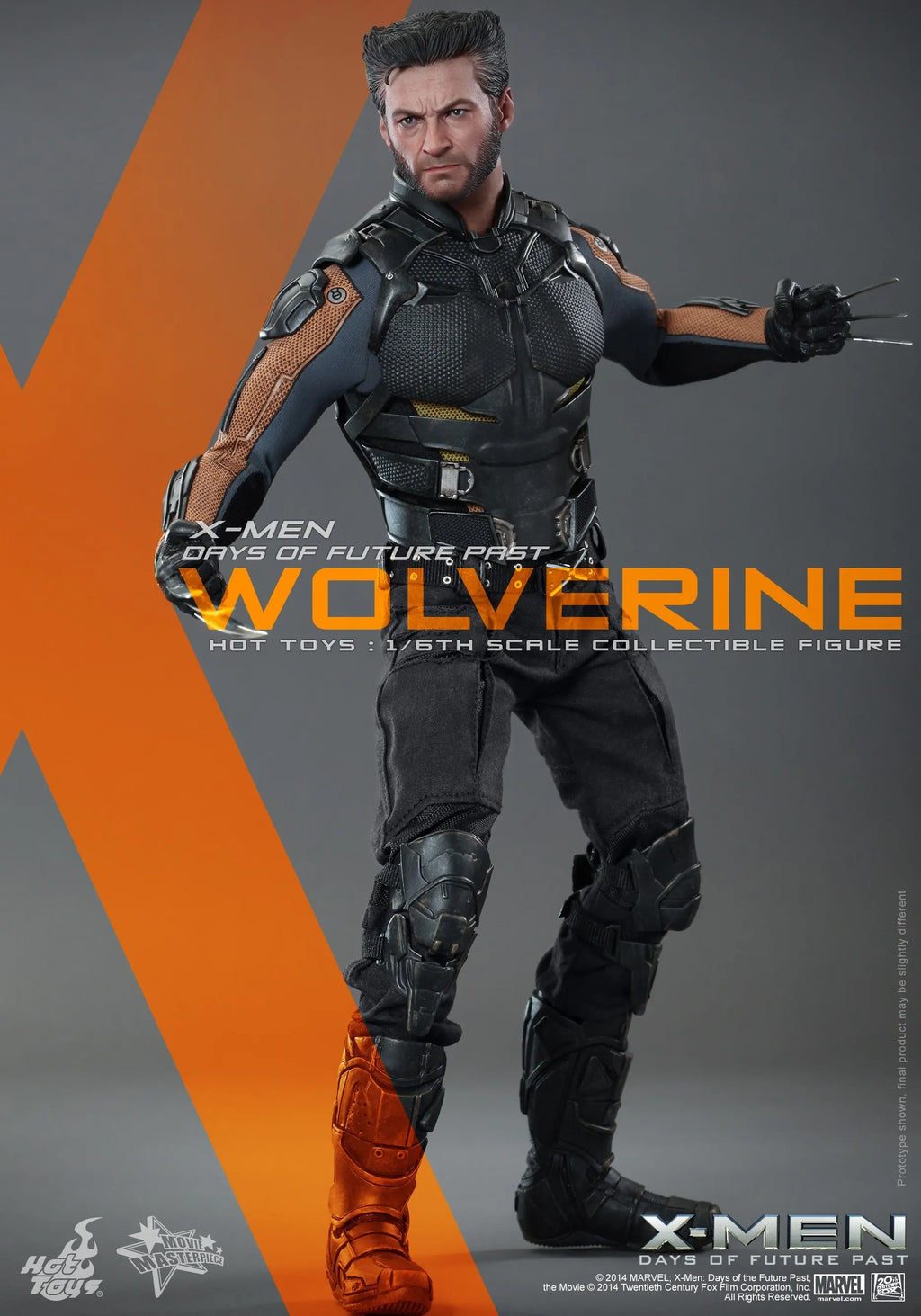 Hot Toys Movie Masterpiece 1/6 Scale Marvel Wolverine X-Men Days of Future Past Collectible Action Figure MMS264