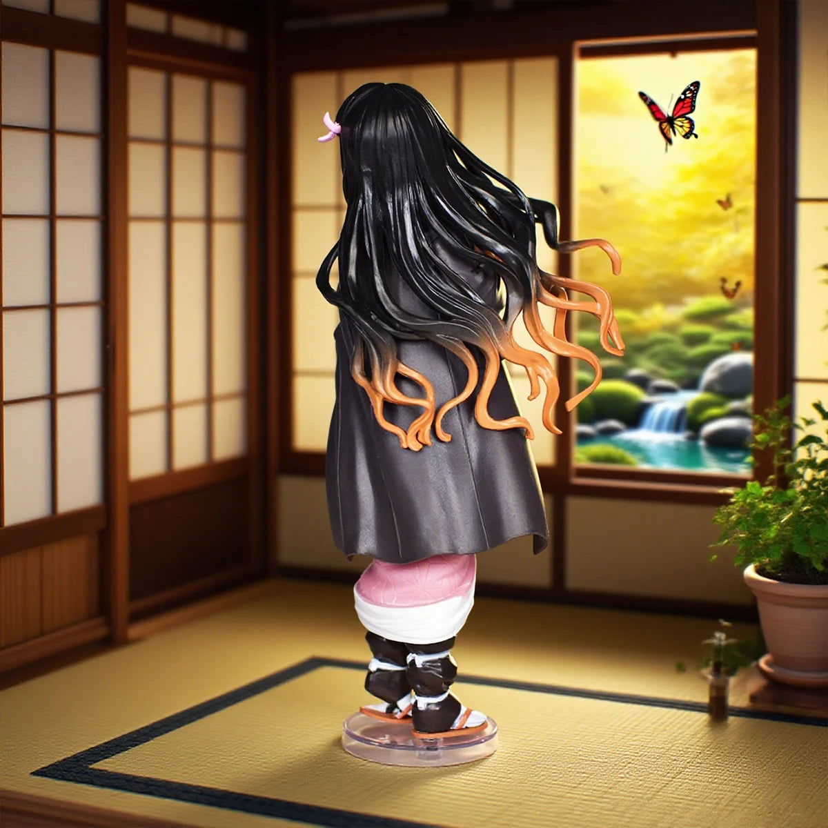 22cm/8.7in Anime Demon Slayer Figure Nezuko Figure Collection Statue Model Toy Gift