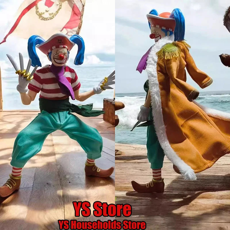 Action Role 1/12 Anime One Piece Cunning Clown Action Figure Collection Movable Body Design 6inch Male Soldier Model Toys Gift