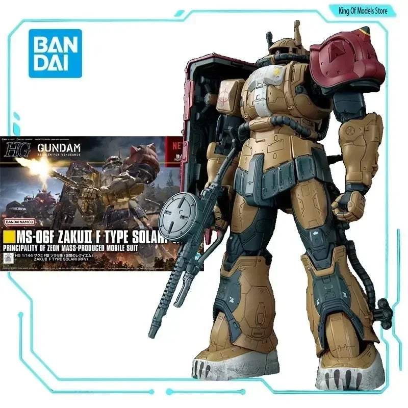 Bandai Original Model Kit HG GUNDAM 1/144 Requiem for Vengeance ZAKU EX Anime Action Figure Assembly Model Toy for Boys