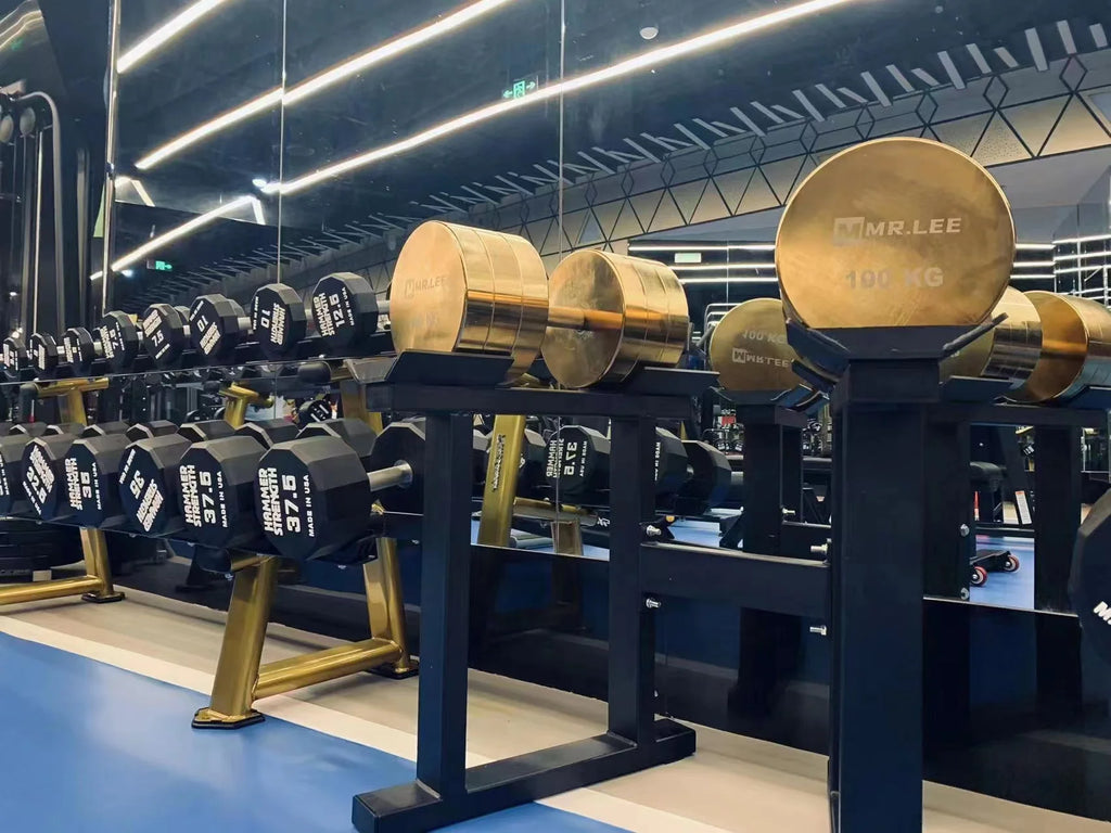 Wholesale High Quality Gold Chrome Dumbbells Home Gym Equipment Chrome Dumbbells