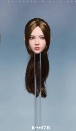 JKTOYS K-007 1/6 Soldier Asian Beauty Milly Head Carving Movable Eyes Fit 12'' Action Figure Doll Model Toys In Stock