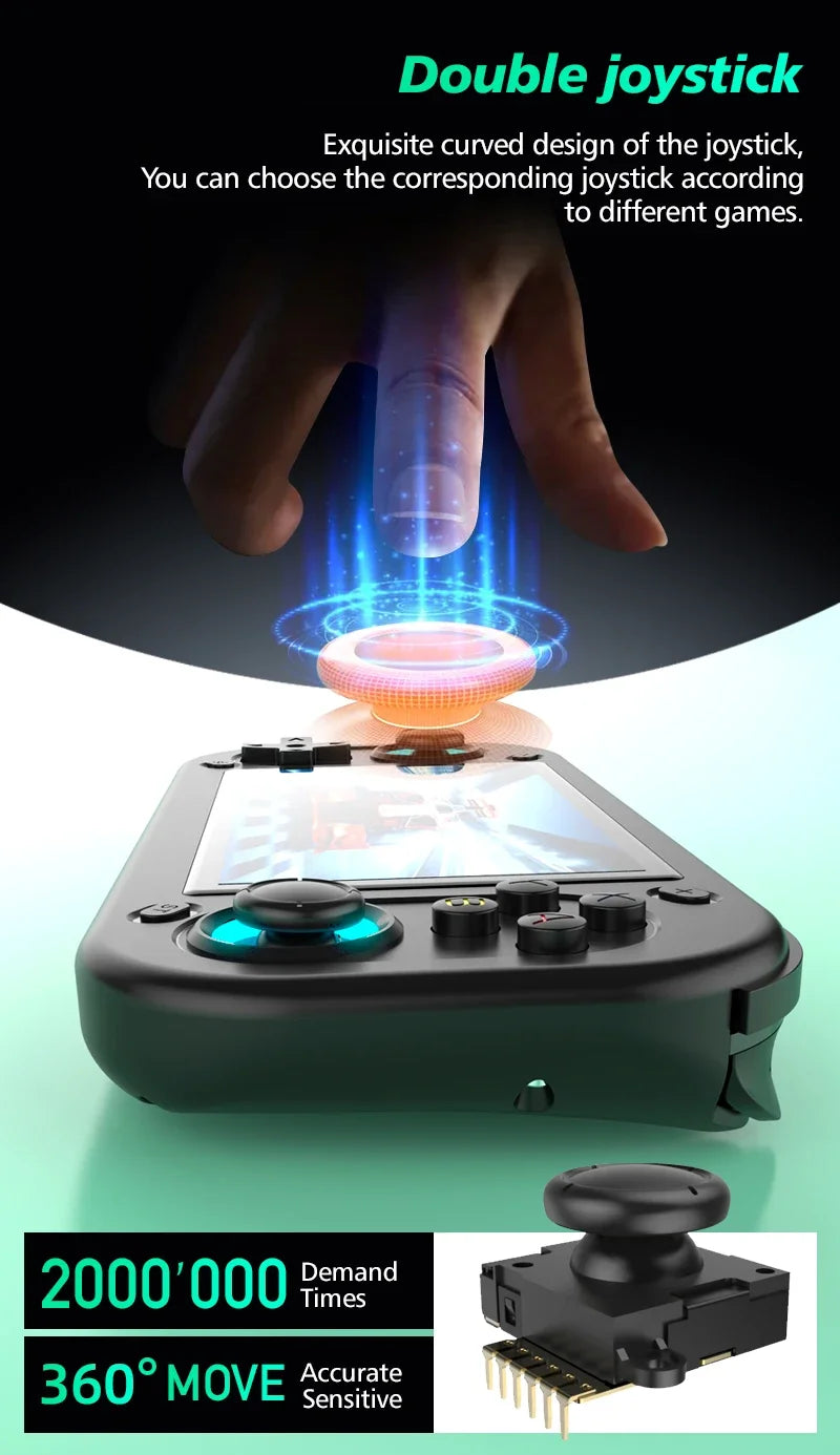 2025 NEW R43S Retro Handheld Video Game Console Linux System 4.3 Inch Screen 1920*1080 Portable Pocket Video Player HDMI Out