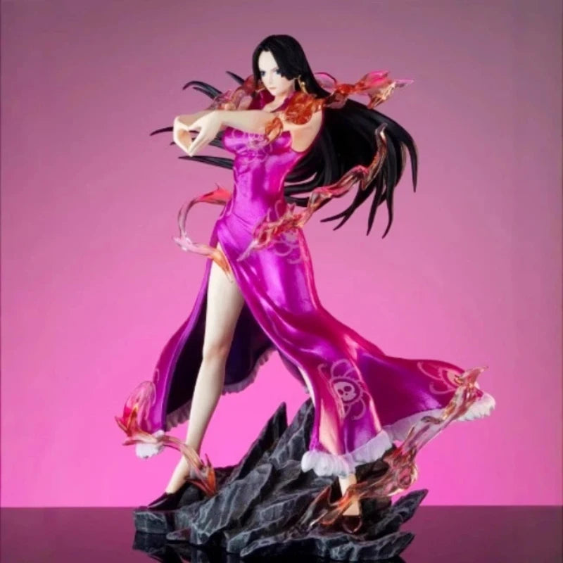 One Piece 24см Boa Hancock Аниме герой Модел GK Екшън фигурки Сърце Знак Статуя Периферна играчка Настолен орнамент Момче Подарък
