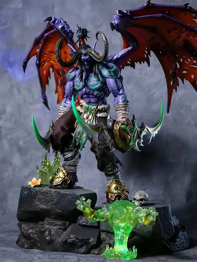 In Stock 25cm World of Warcraft 2nd Generation Demon Hunter Illidan Anime Action Figure Figure Model Collection Toy Gift