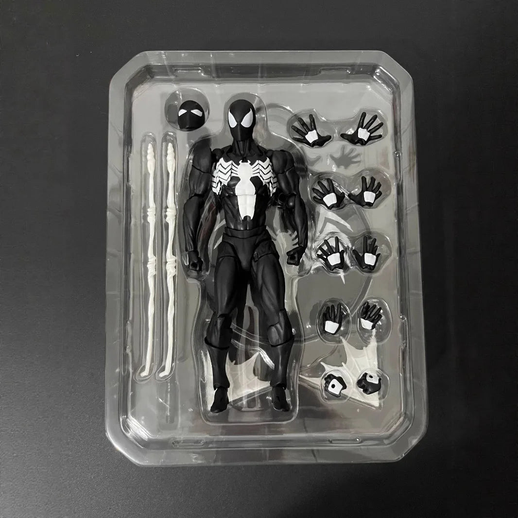 Black Spider-Man Venom Suit Action Figure Model Joint Movement Collectible Desktop Decoration Holiday Gift Neighbour Symbiote