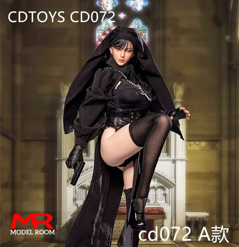 cdtoys cd072 1/6 Halloween Nun Cosplay Costume Clothes Model Fit 12'' Female Soldier Action Figure Body Dolls