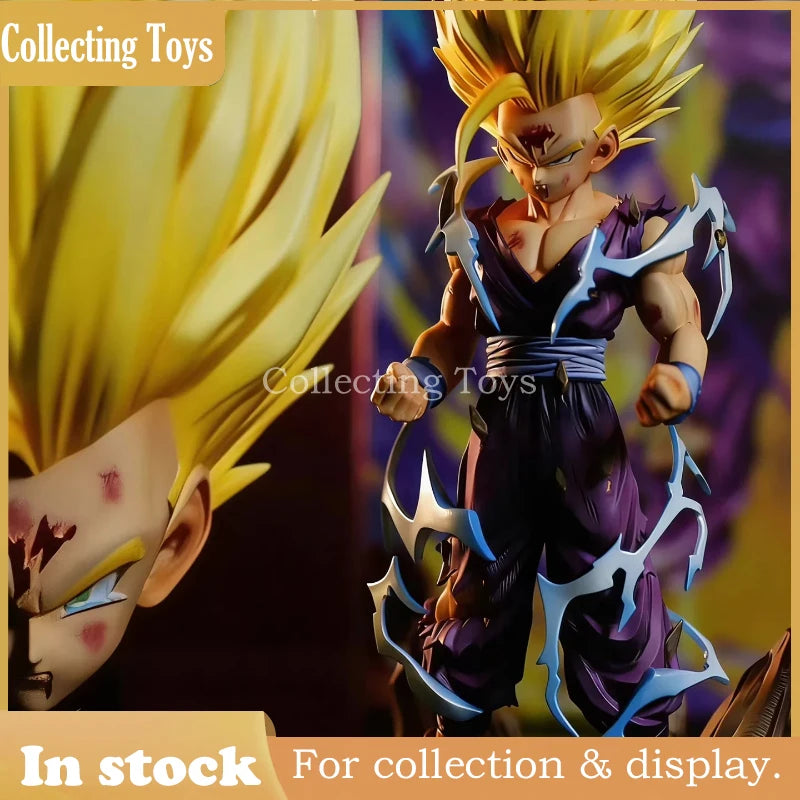In Stock Dragon Ball Ssj2 Gohan Anime Figures 28cm Son Gohan Figures Super Saiyan 2 Heads Pvc Statue Room Collection Models Toys