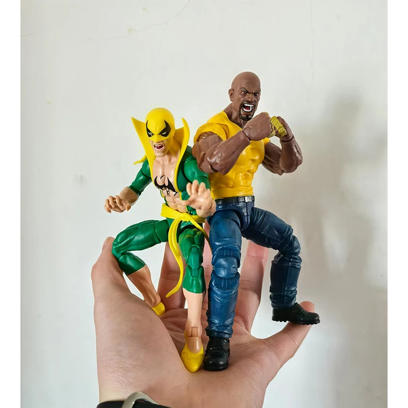 Original Comic version Marvel Legends 85th Anniversary Iron Fist And Luke Cage 1/12 Anime Figure Figurine Retro Collectible Mode