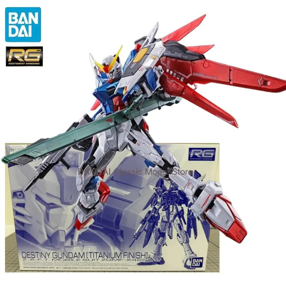 In Stock BANPRESTO PB LIMITED RG 1/144 DESTINY GUNDAM [Titanium Finish] Anime Action Figures Assembly Model Collection Toy