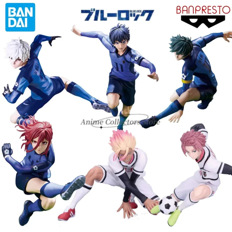 Original Bandai BLUE LOCK Nagi Seishiro Rin Itoshi Isagi Yoichi Itoshi Sae Chigiri Hyoma Shidou Ryuusei Anime Action Figure Toys