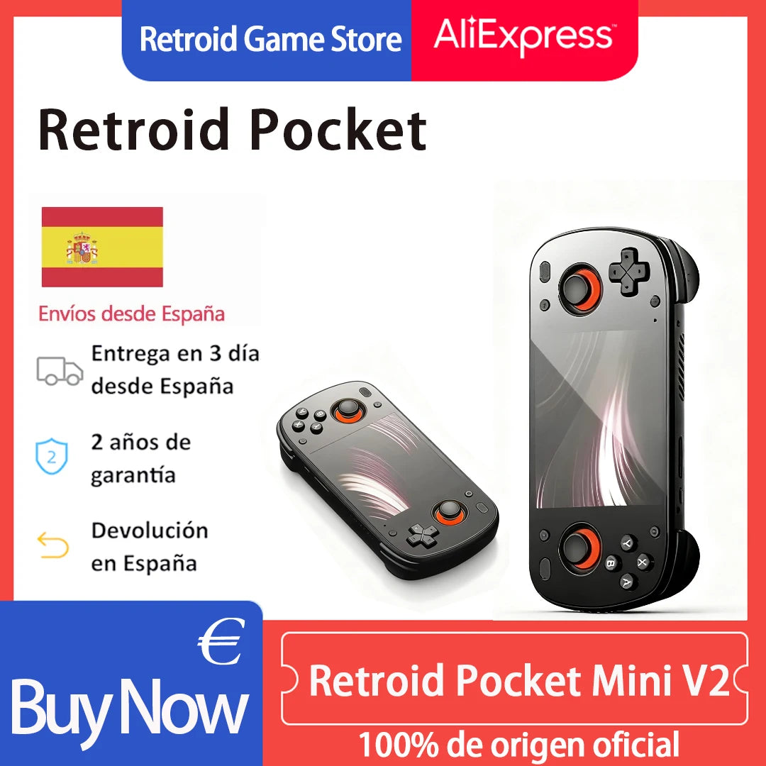 Retroid Pocket RP MINI V2 Portable Game Console, 3.92-inch AMOLED Screen, 4000mAh Hall Effect Joystick, SD865 Game Console, Gift