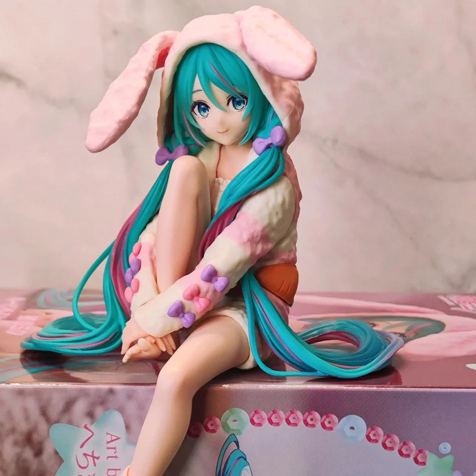Hot 14CM Anime Hatsune Miku Noodle Stopper Figure Anime Peripheral Collectible Models Decorations Children Kawaii Gift