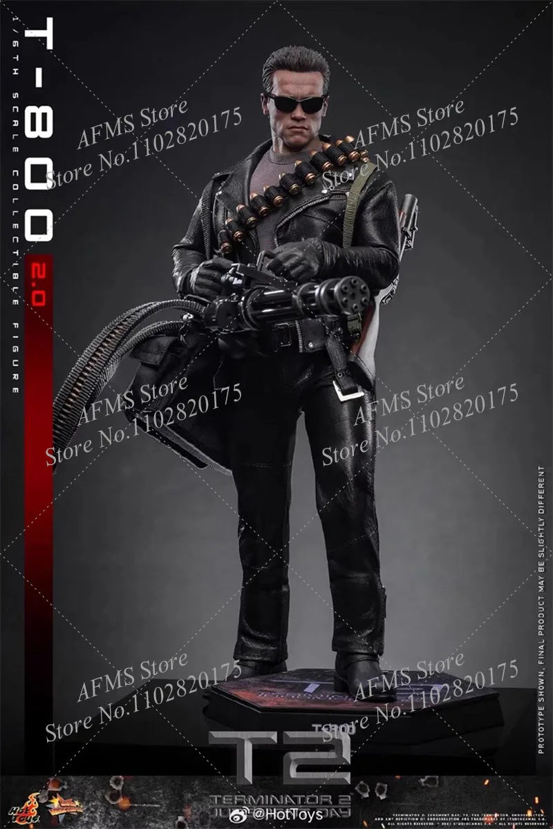 Hot Toys 1/6 MMS795 Terminator 2: Judgment Day Men Soldier T-800 (2.0) Full Set 12Inch Action Figure Model Toys