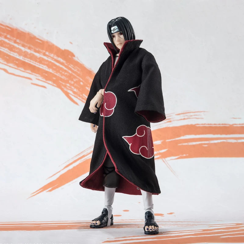 Bandai Original Naruto Modellbausatz Anime Figuren SHF Uchiha Itachi NarutoP99 Actionfiguren-Sammlung Modell für Kinderspielzeug Geschenke