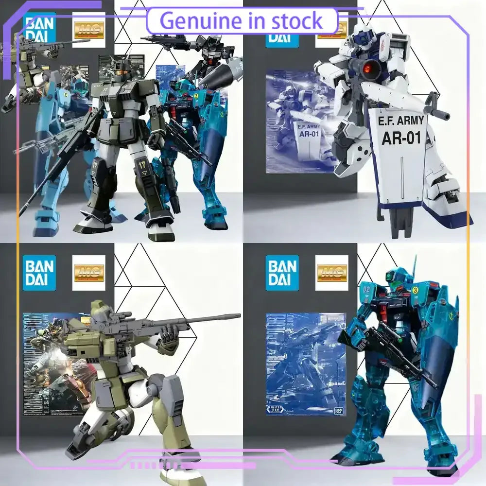 BANDAI GUNDAM MG 1/100 GM Sniper II PB Model Kit Official Gundam IP Action Figure Assembly Toy with Foam Box Packaging