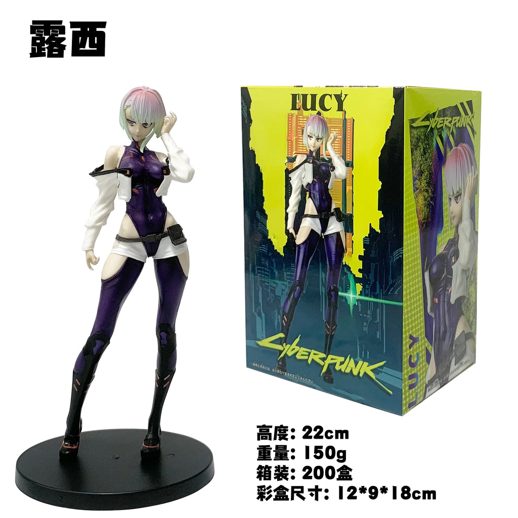 22 см Pop Up Parade Cyberpunk Edgerunners Ребека Дейвид Луси Екшън фигурка Аниме статуя Модел Колекция Кукла Играчка Подаръци за рожден ден