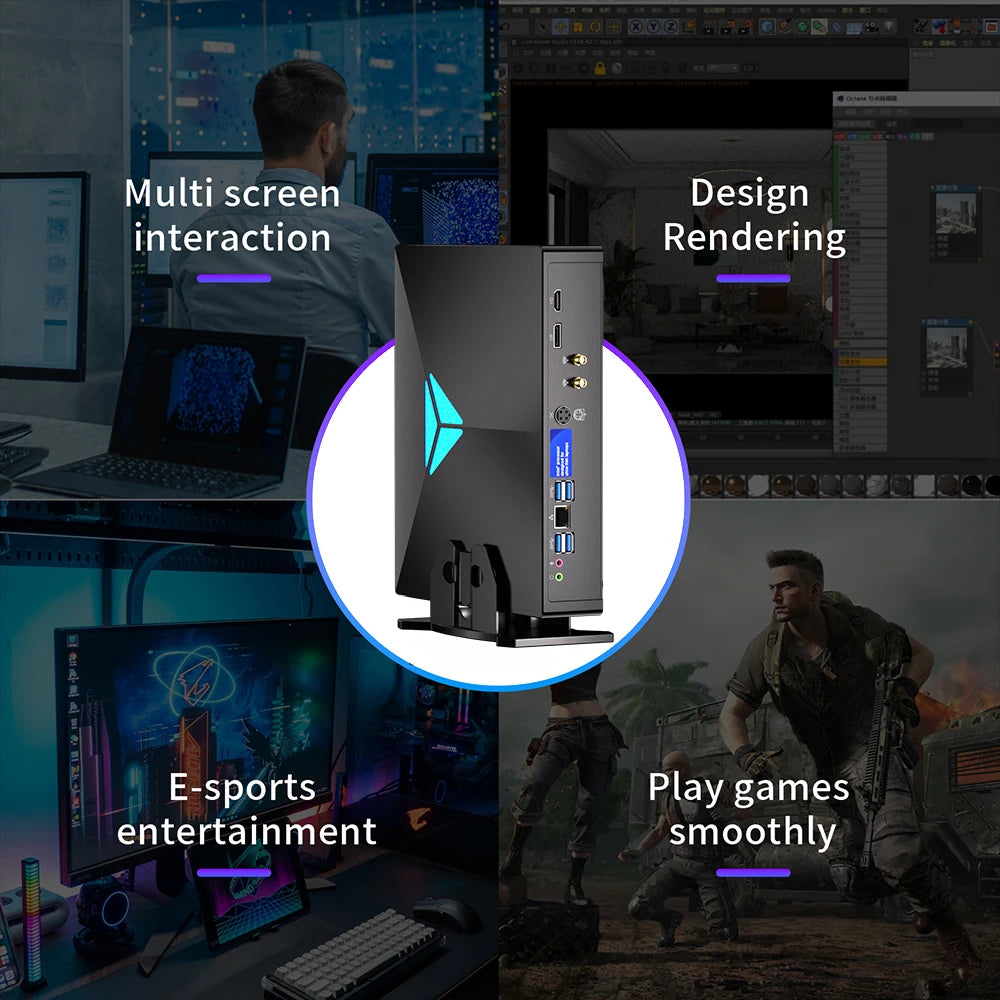 MSECORE MV200 Intel Core i9-9900KF GTX1050Ti Dediziertes Kartenspiel Mini-PC Windows 11 Büro-Desktop-Computer NVME DDR4 4K wifi6