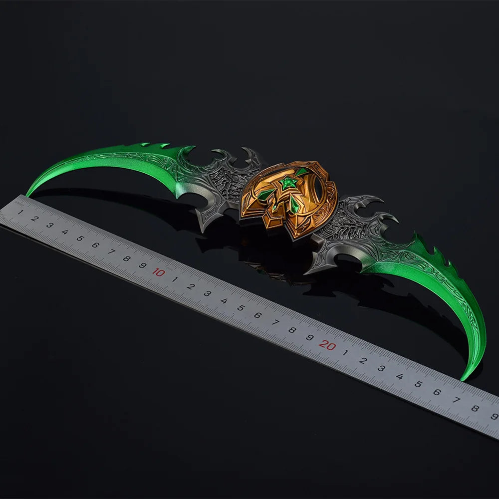 29cm/11.41inch Warcraft Action Warglaive of Azzinoth Weapon Model Sword Figure,Metal Ornaments,Figurine,Room Décor Boys Gifts