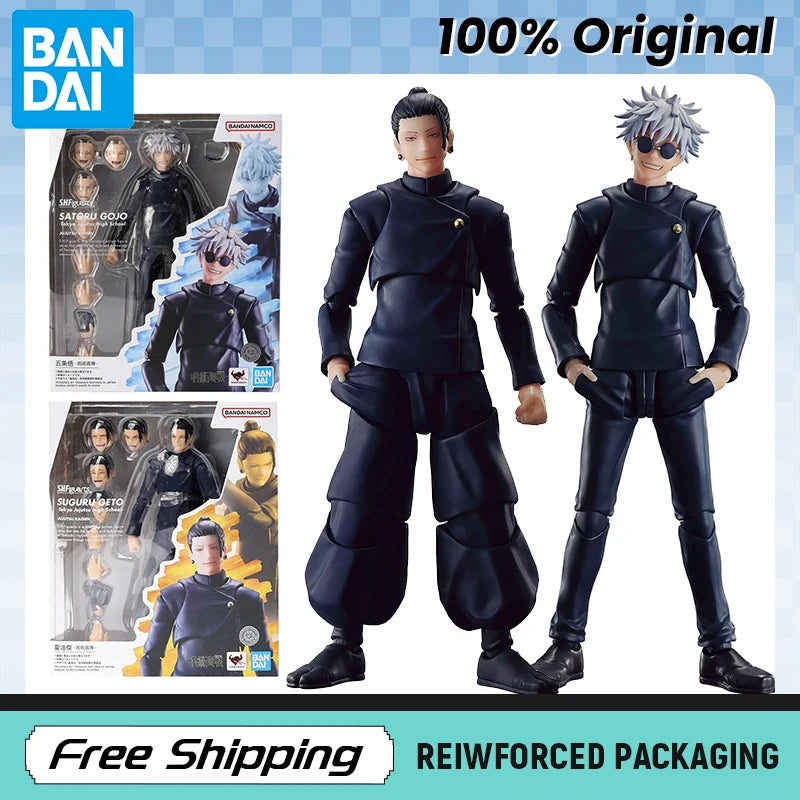 In Stock BANDAI SHF Jujutsu Kaisen Satoru Gojo Suguru Geto Jujutsu High School Action Figure Original Toys Collection Model Gift