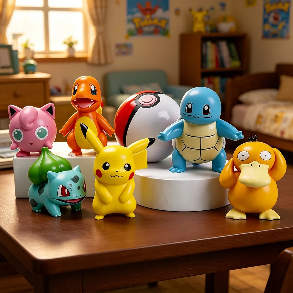 Hot Sale 6PCS Anime Figures Mini Toy Models Charmander Psyduck Cute Collectible Dolls Kids Surprise Gift Exquisite In Stock
