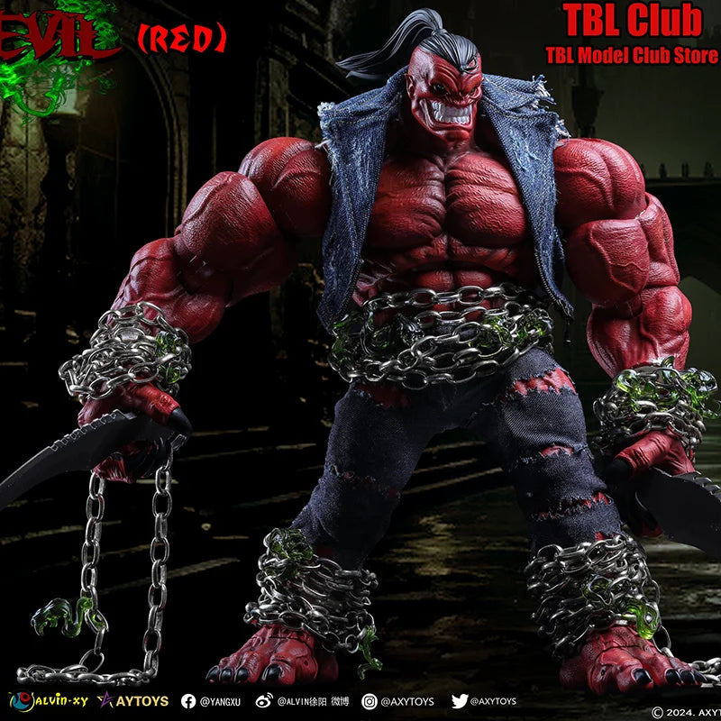 In Stock Original  AXYTOYS D001 D002 Deluxe Edition 1/12 Scale Muscle DEVIL 7-inch Full Set Action Figure Male Soldier Toys