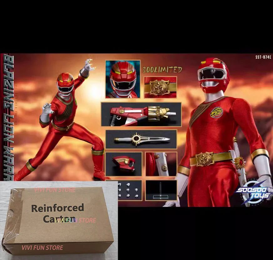 In Stock Originate Soosootoys SST074 Gaoranger/Hurricane/Ginga/Goren Red Movable  Model Toys Hyakujuu Sentai Gaoranger 1/6 SCALE