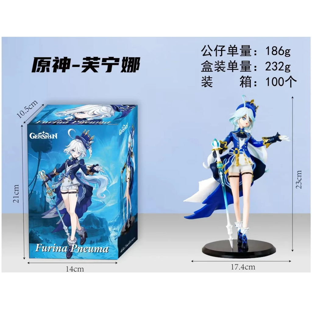 23cm Furina Figure Game Genshin Impact PVC Action Figure Anime Cute Girl Focal Focalors Collect Model Toy Doll Gift