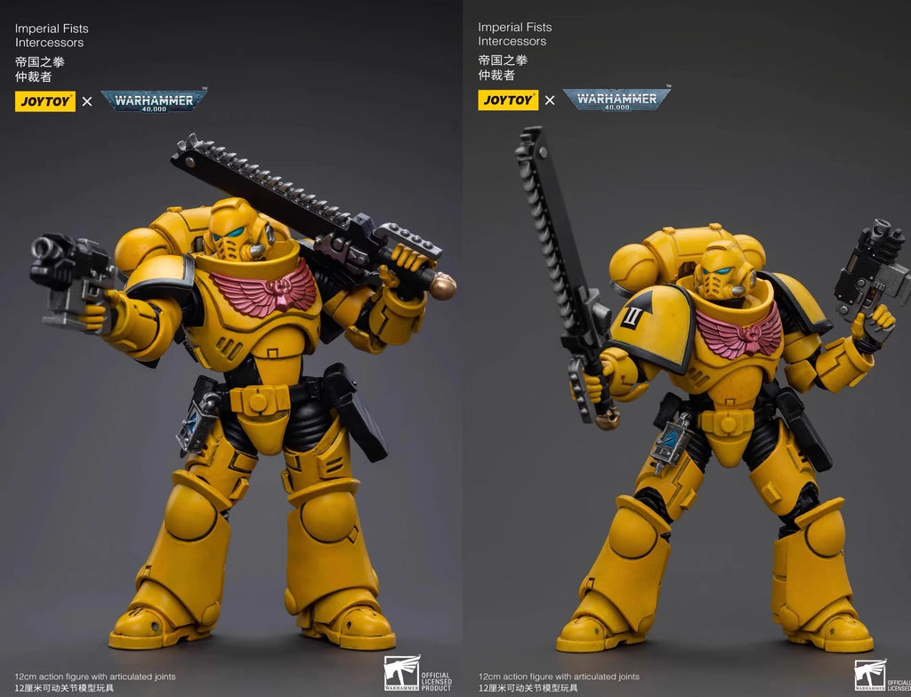 [SF] JOYTOY 1/18 Action Figure Warhammer 40K  Imperial Fists  Intercessors  Anime Model Toys Gifts