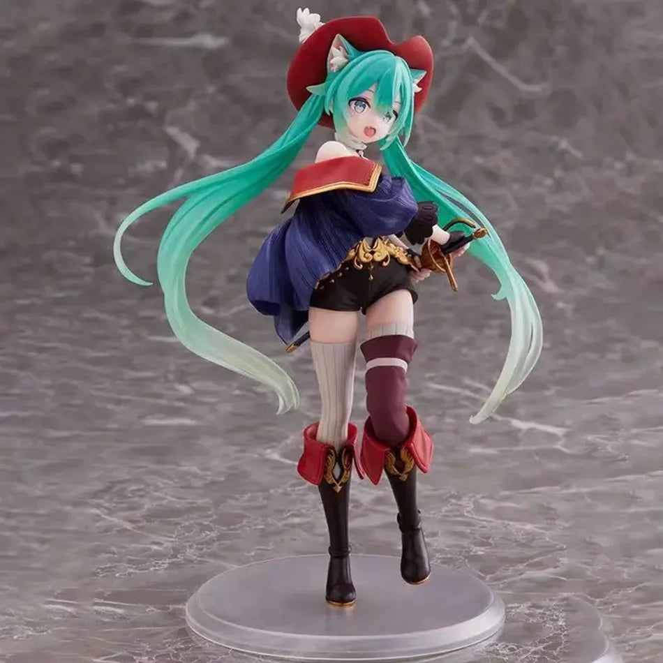 Anime Hatsune Miku Figur Märchen Wunderland Hatsune Miku Der gestiefelte Kater Kawaii Actionfiguren Erwachsenensammlung Modell Spielzeug Geschenk
