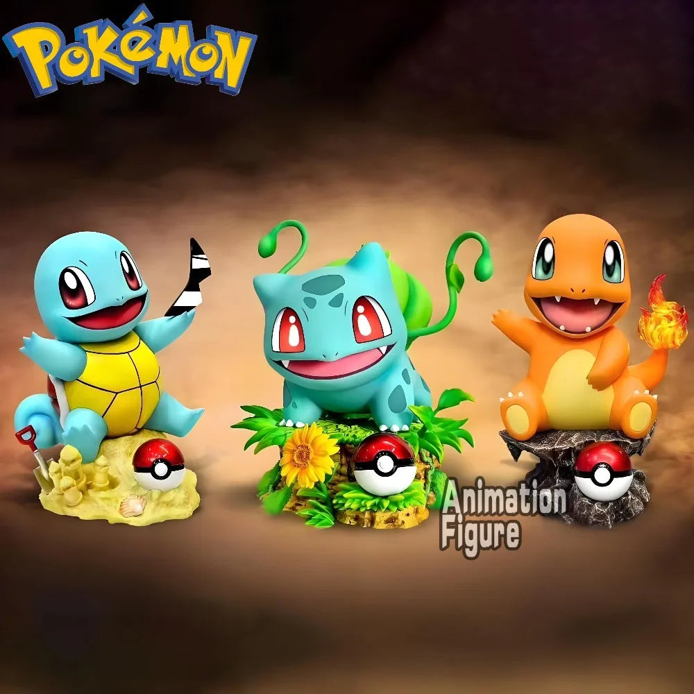 10cm/3.93in Anime Pokemon Figure Bulbasaur Charmander Action Figures 10cm PVC Action Figures Collection Model Toys Gifts