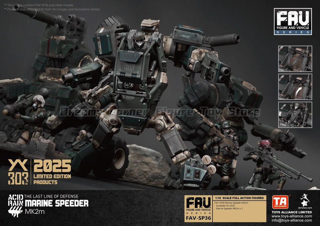 【In Stock】Original Original Acid Rain War WF2025 FAV-SP36 Marine Speeder MK2m 1/18 Action Figure Toy Model Collection
