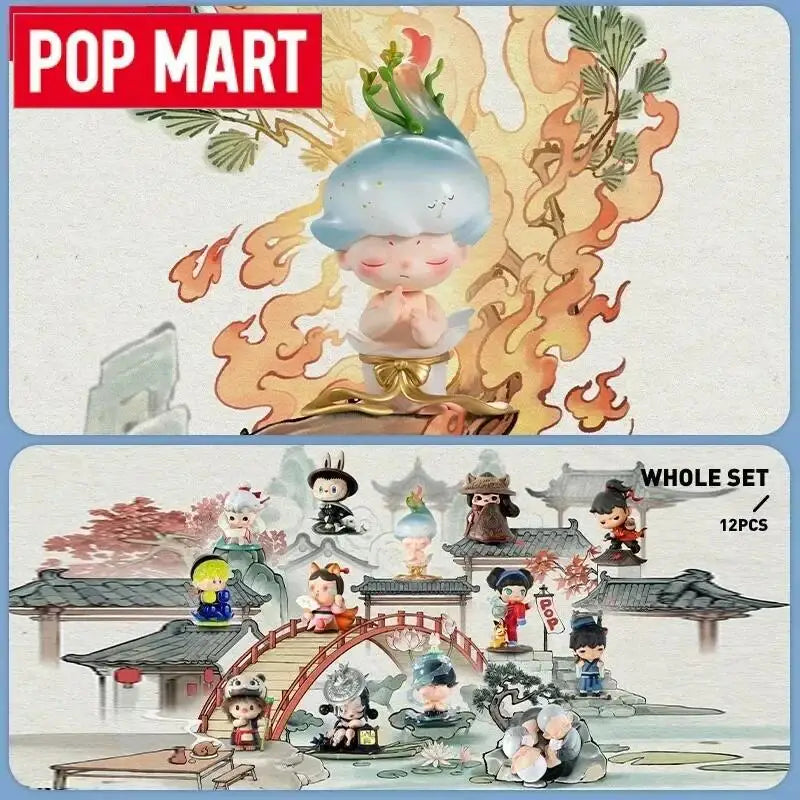 POP MART Matchless Pop Mart 14Th Anniversary Series Blind Box Toys Kawaii Anime Action Figure Surprise Mystery Box Dolls Girls