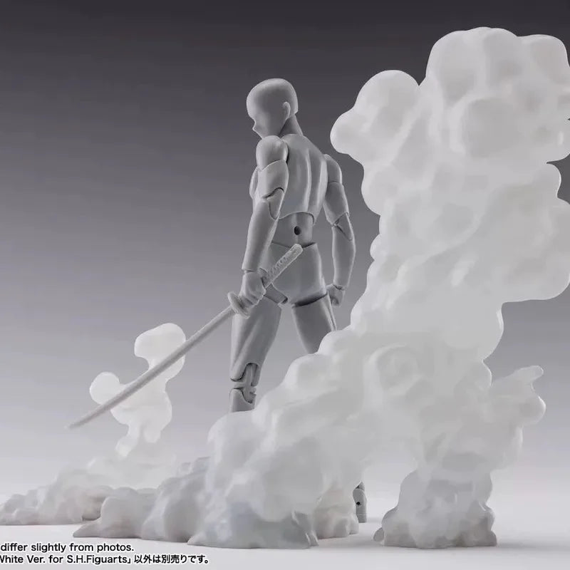 White Smoke Effect Parts For Anime Figure Scene Diorama, Model Photography Accessories Without Body, Collectible Display Props