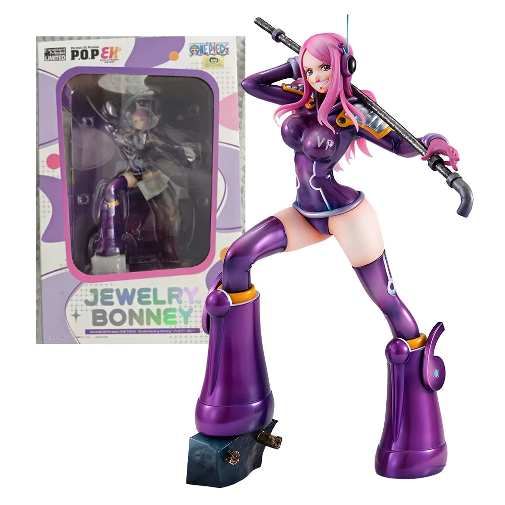 100% Genuine MegaHouse Portrait.Of.Pirates "Evolutionary History JEWELRY.BONNEY NAMI Handmade Model Anime Character Figurines