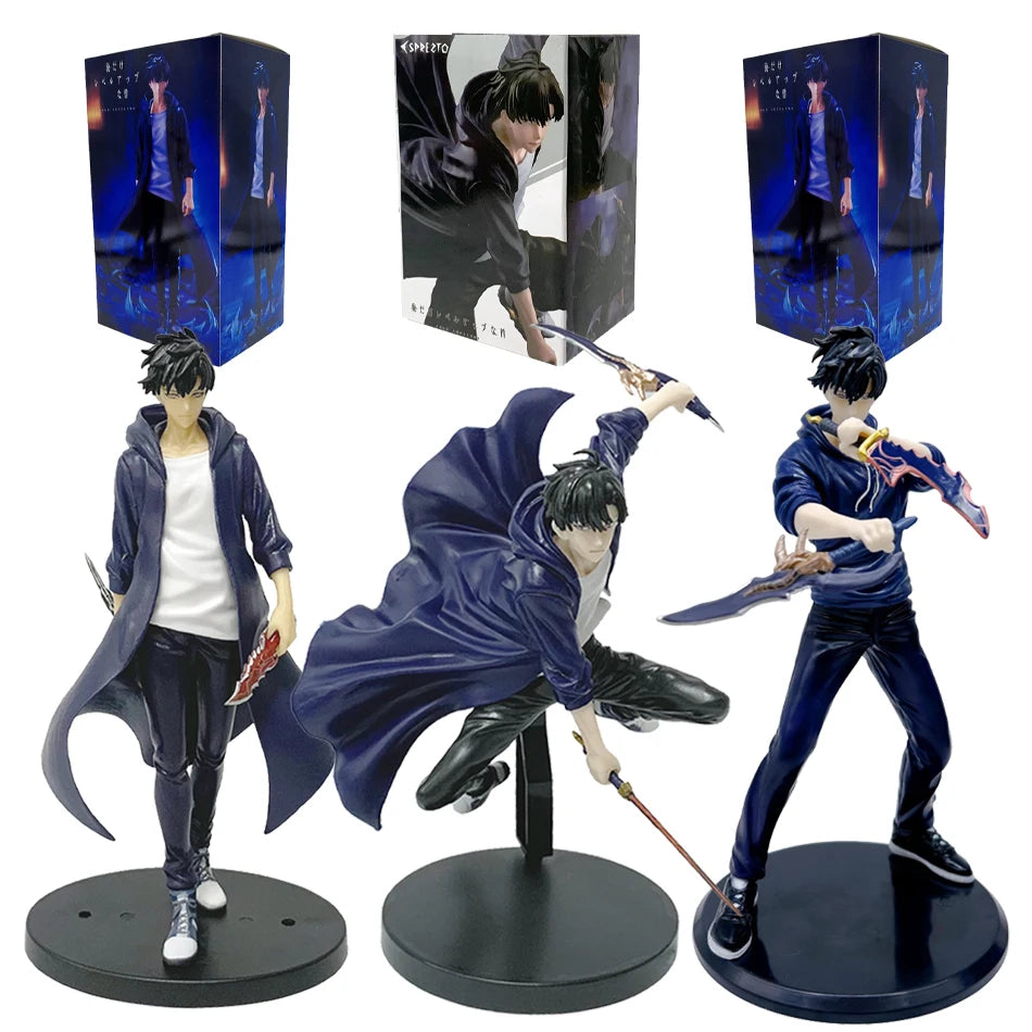 In Stock Solo Leveling (Anime Version) Figure Sung Jinwoo Action Figure 21cm PVC Collect Model Figure Display Anime Merchandise