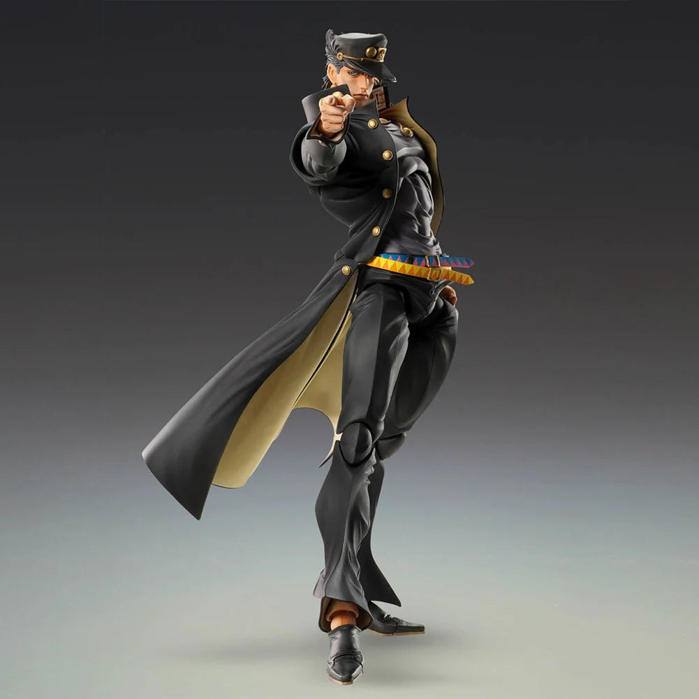 Anime JOJO Figur 25 cm Unbesiegbarer Kujo Jotaro Figur Sammlerstück Modell PVC Actionfigur Spielzeug Schreibtischdekoration Geschenk Spielzeug