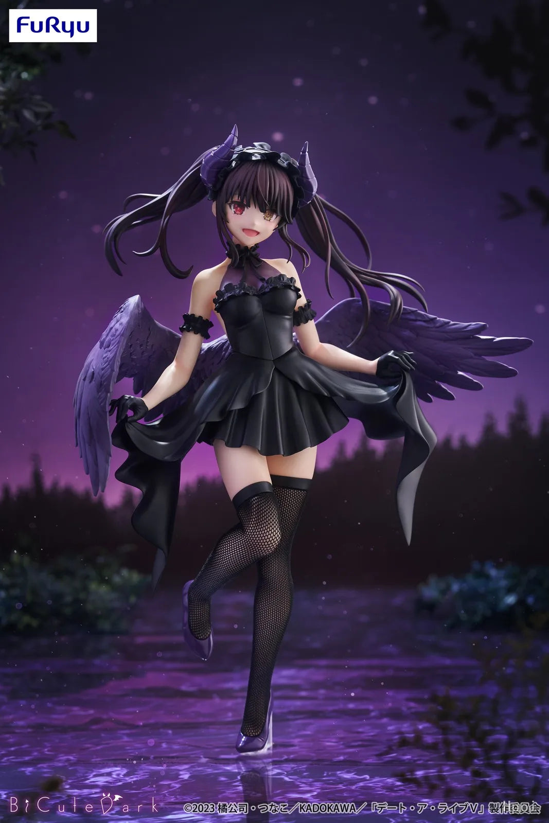 Original FuRyu BiCute Dark Date A Live Ⅴ Kurumi Tokisaki Toys Model Decoration Gift Collection
