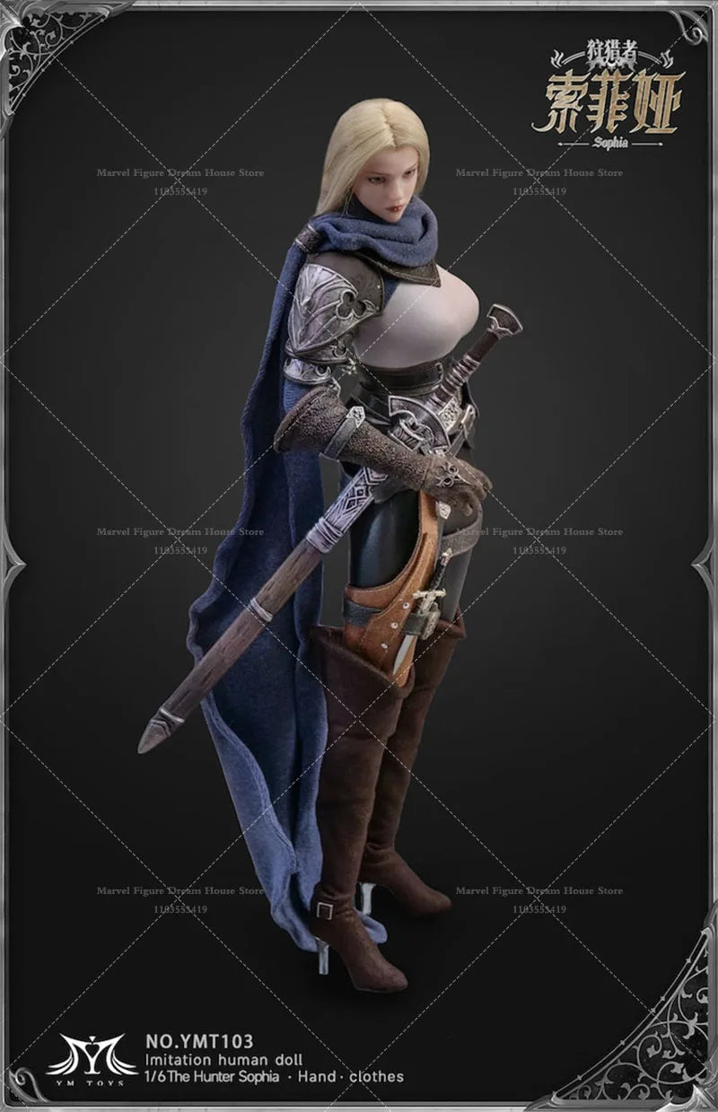 Height About 30CM 1/6 Scale Medieval Cold Face Aloof Hunter Sophia Warrior 12-inch Full Set Action Figure Soldier YMTOYS YMT103