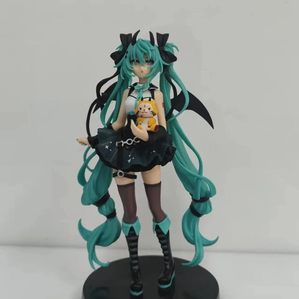 20cm Anime Character Little Devil Hatsune Miku Little Raccoon Dark Angel Case Decoration Item Toy Model Fans Gifts