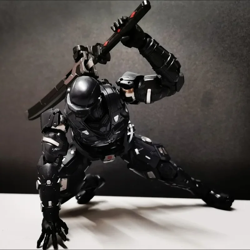 Anime Black Warrior Action Figure Cool Snake Eye Sc001 Black Warrior With Sword Movable Model Figurine For Kid Collection Gifts